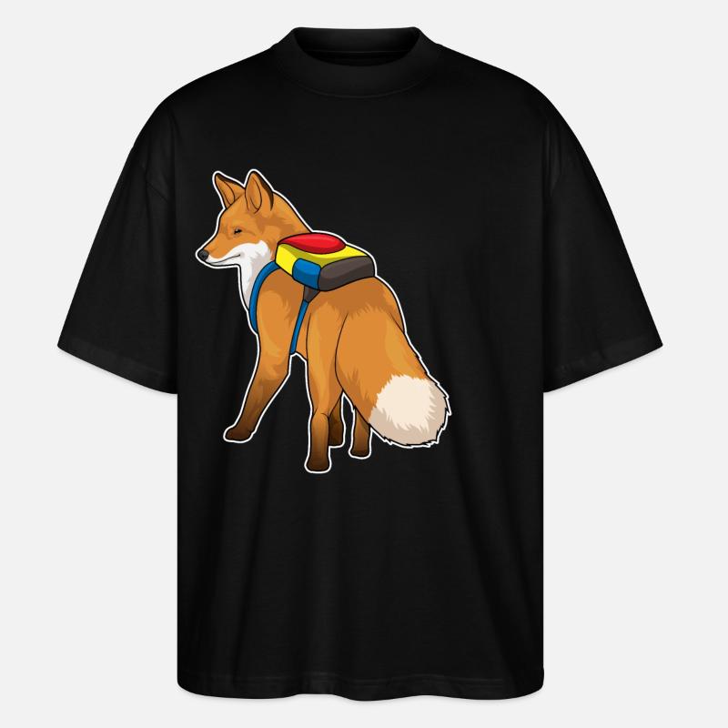 Fuchs Rucksack - Stanley/Stella Oversized Unisex Bio T-Shirt Blaster 2.0 - Schwarz