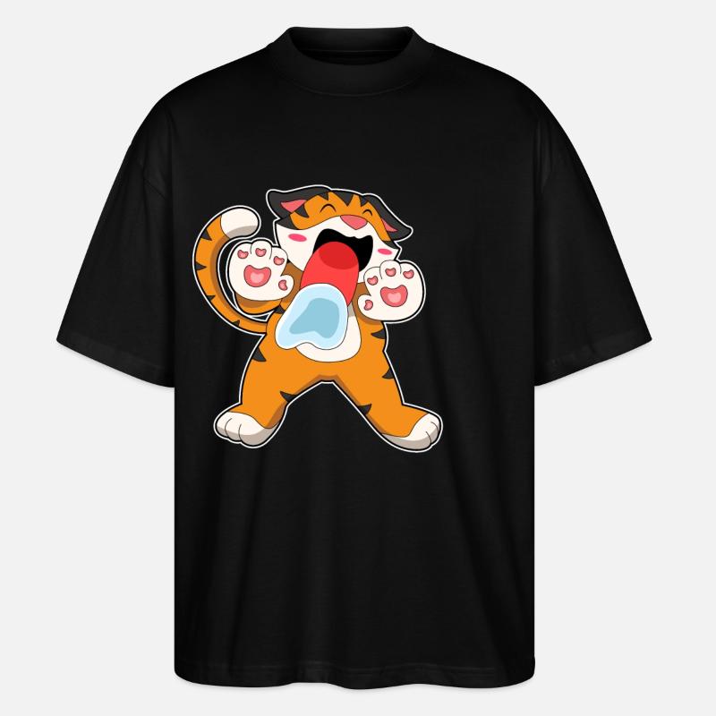 Drôle de tigre - T-shirt bio Blaster 2.0 coupe oversize Stanley/Stella Unisexe - noir