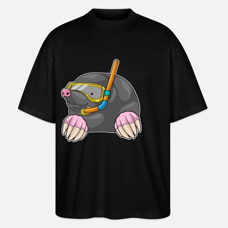 Mole Diver Snorkel - T-shirt bio Blaster 2.0 coupe oversize Stanley/Stella Unisexe - noir