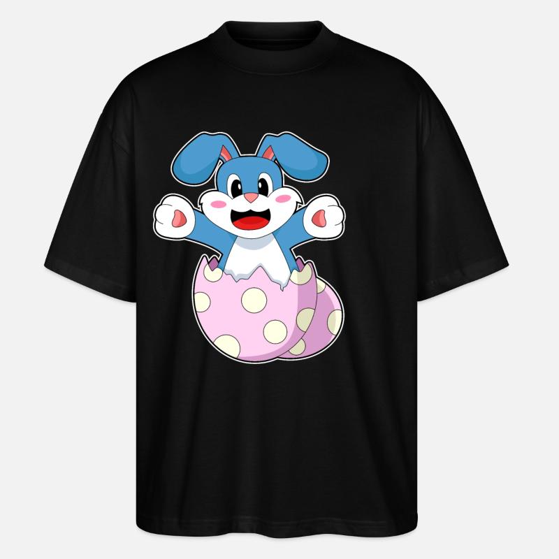 Rabbit Egg - Stanley/Stella Oversized Unisex Organic T-shirt Blaster 2.0 - black