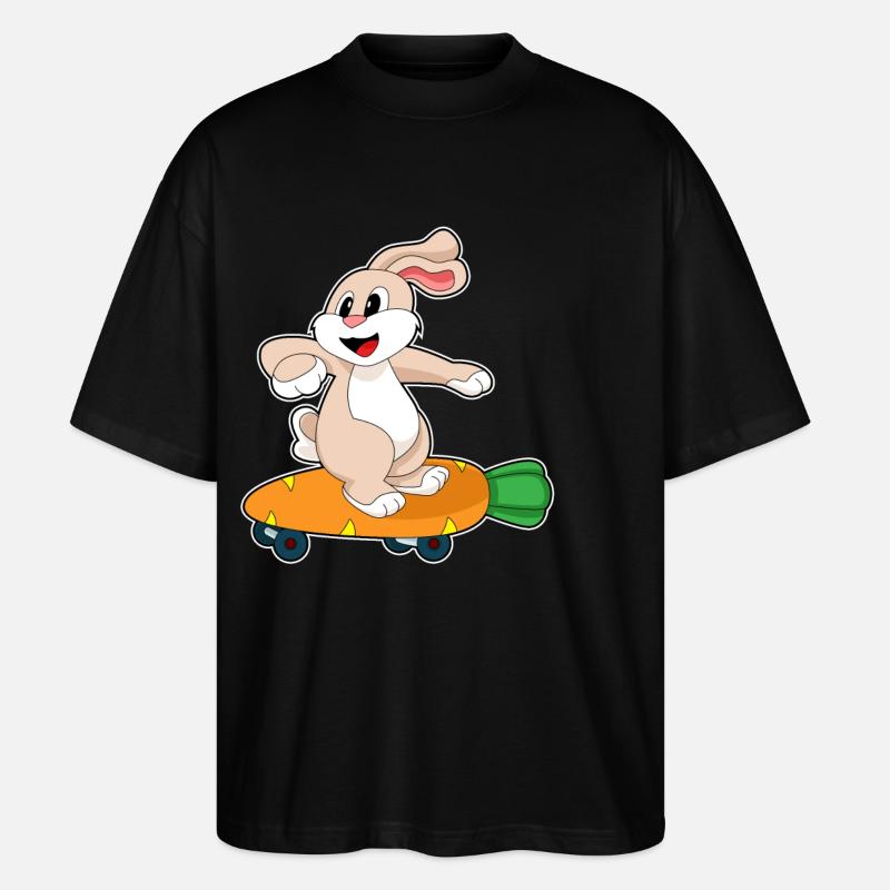 Rabbit Carrot Skateboard - T-shirt bio Blaster 2.0 coupe oversize Stanley/Stella Unisexe - noir