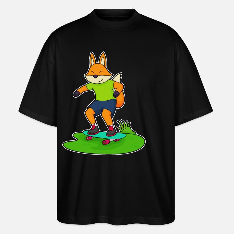 Fuchs Skater Skateboard - T-shirt bio Blaster 2.0 coupe oversize Stanley/Stella Unisexe - noir