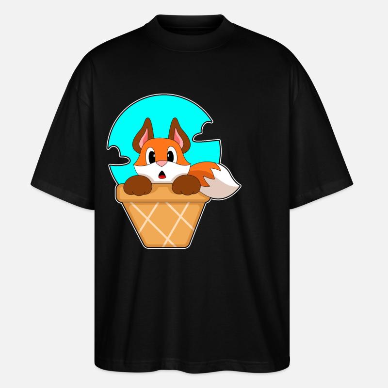 Cône de glace Fuchs - T-shirt bio Blaster 2.0 coupe oversize Stanley/Stella Unisexe - noir
