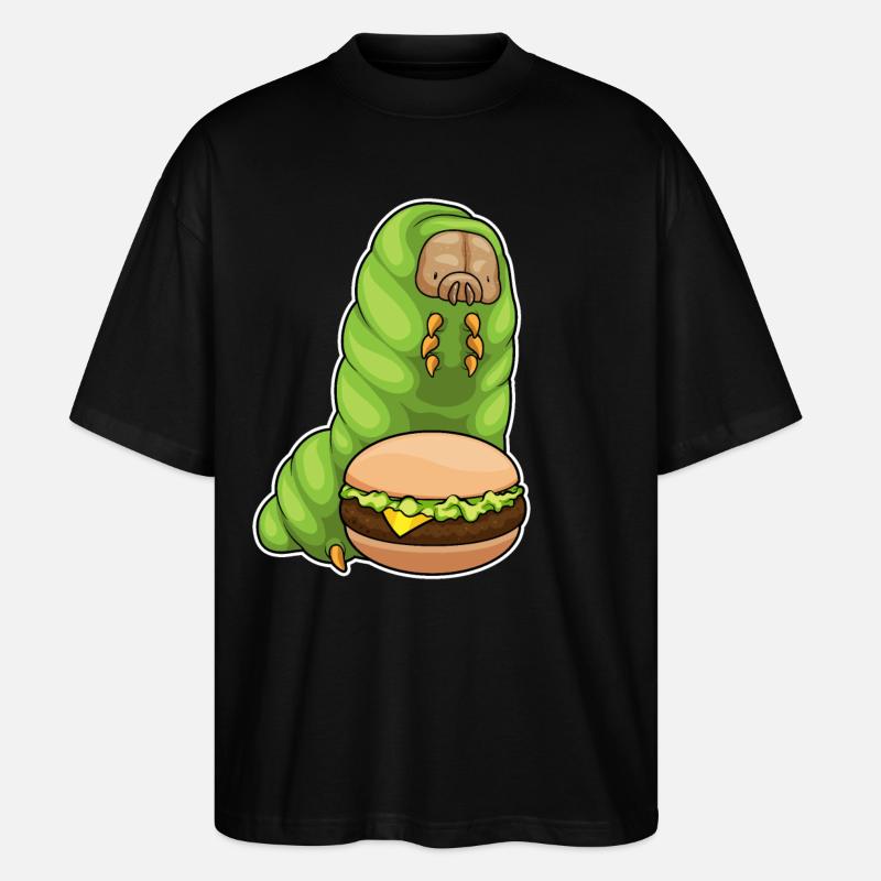 Caterpillar Cheeseburger - T-shirt bio Blaster 2.0 coupe oversize Stanley/Stella Unisexe - noir