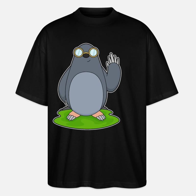Mole glasses - Stanley/Stella Oversized Unisex Organic T-shirt Blaster 2.0 - black