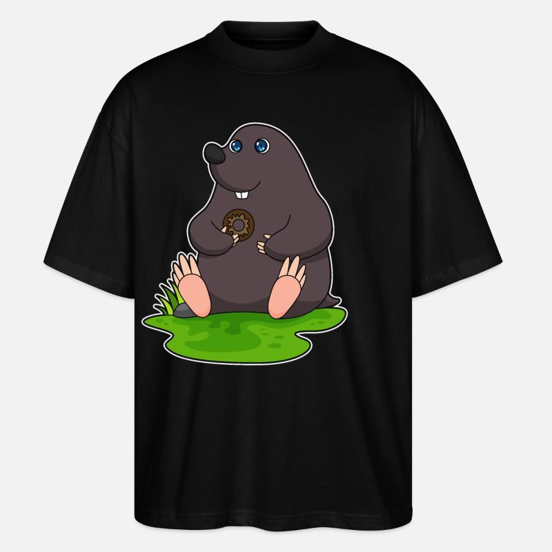 Mole Donut - Stanley/Stella Oversized Unisex Organic T-shirt Blaster 2.0 - black