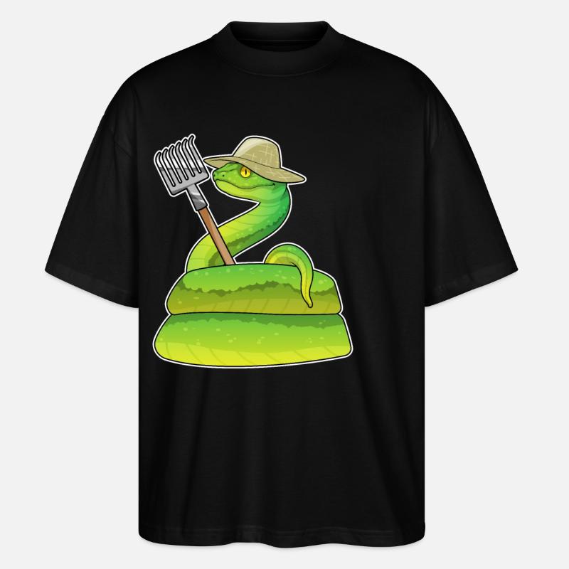 Éleveur de serpents Harke - T-shirt bio Blaster 2.0 coupe oversize Stanley/Stella Unisexe - noir