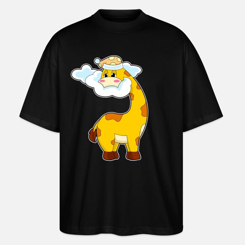 Giraffe Clouds - Stanley/Stella Oversized Unisex Organic T-shirt Blaster 2.0 - black
