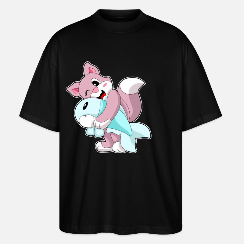 Poisson-chat - T-shirt bio Blaster 2.0 coupe oversize Stanley/Stella Unisexe - noir