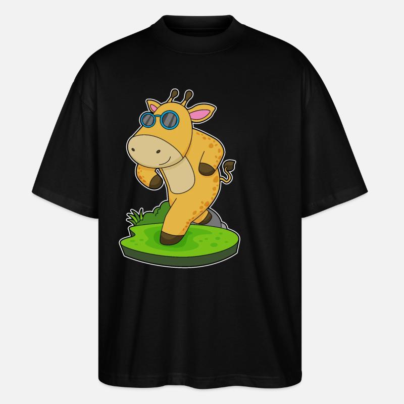 Lunettes de jogging girafe - T-shirt bio Blaster 2.0 coupe oversize Stanley/Stella Unisexe - noir