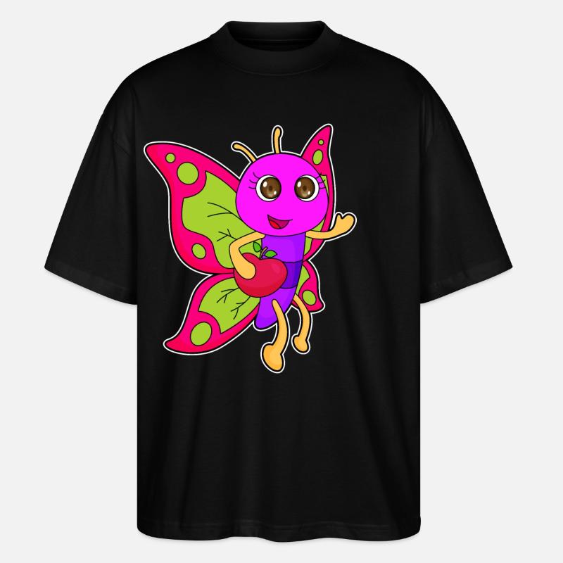 Butterfly Apple Fruit - T-shirt bio Blaster 2.0 coupe oversize Stanley/Stella Unisexe - noir