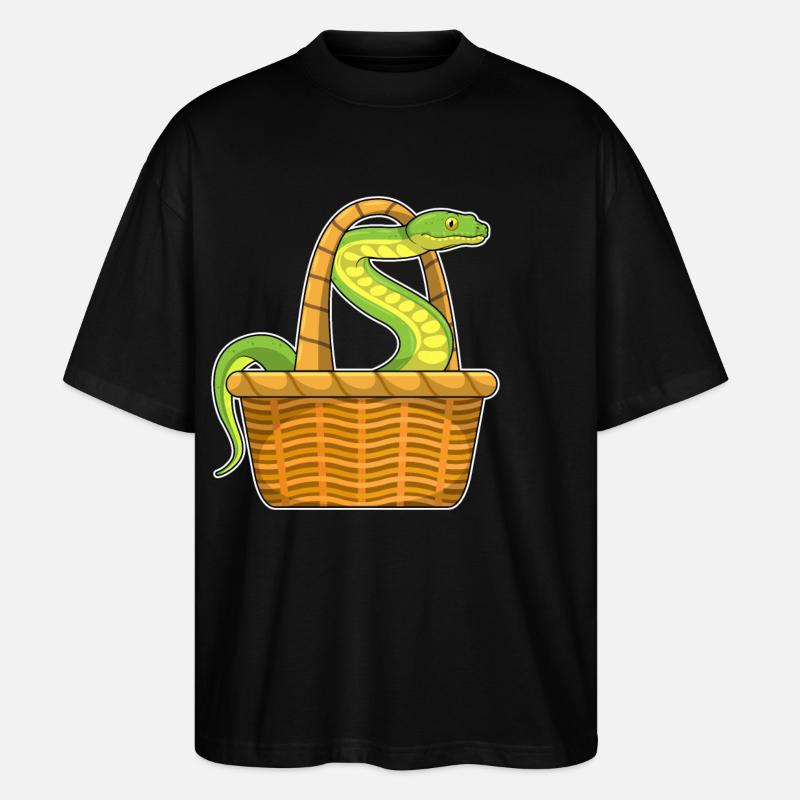 Panier serpent - T-shirt bio Blaster 2.0 coupe oversize Stanley/Stella Unisexe - noir