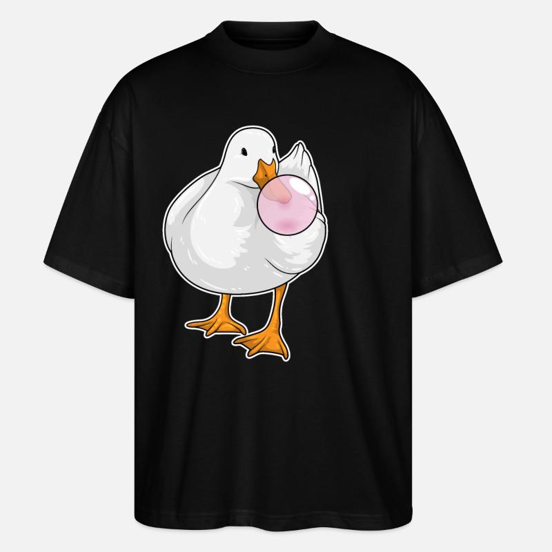Duck chewing gum - Stanley/Stella Oversized Unisex Organic T-shirt Blaster 2.0 - black