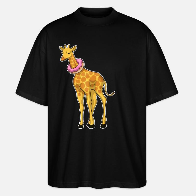 Donut girafe - T-shirt bio Blaster 2.0 coupe oversize Stanley/Stella Unisexe - noir