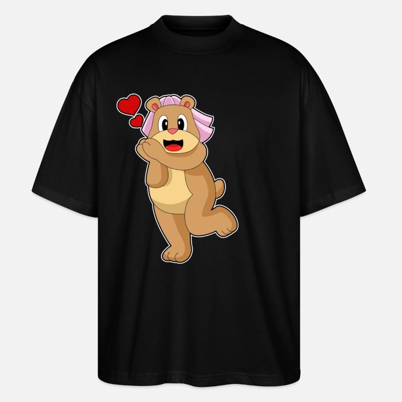 Mariage Bear Bride Veil - T-shirt bio Blaster 2.0 coupe oversize Stanley/Stella Unisexe - noir