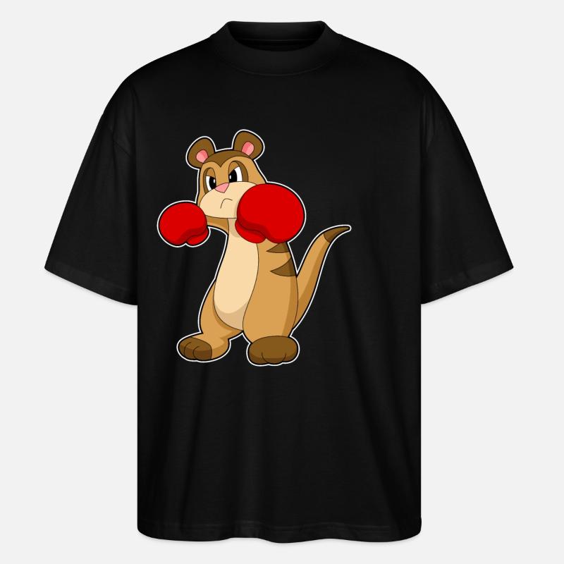 Gants de boxe suricate boxer - T-shirt bio Blaster 2.0 coupe oversize Stanley/Stella Unisexe - noir