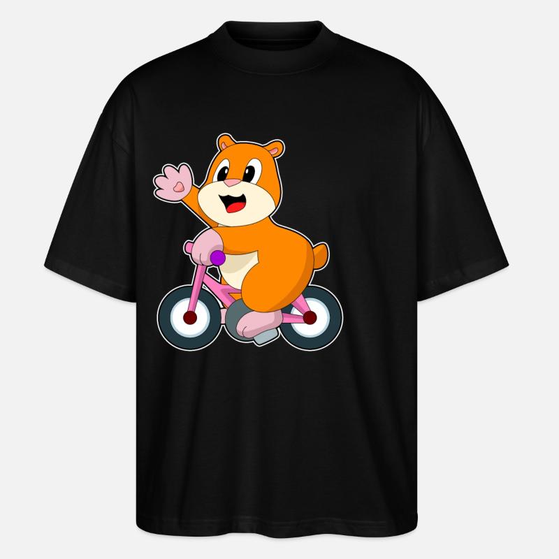 Vélo Hamster - T-shirt bio Blaster 2.0 coupe oversize Stanley/Stella Unisexe - noir