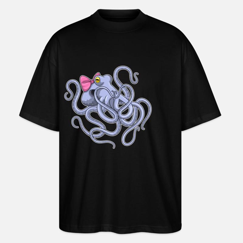 Octopus Loop - Stanley/Stella Oversized Unisex Organic T-shirt Blaster 2.0 - black