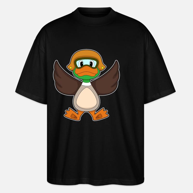 Duck Fly Helmet - Stanley/Stella Oversized Unisex Organic T-shirt Blaster 2.0 - black