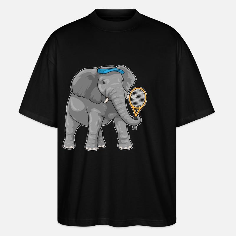 Raquette de tennis d’éléphant - T-shirt bio Blaster 2.0 coupe oversize Stanley/Stella Unisexe - noir