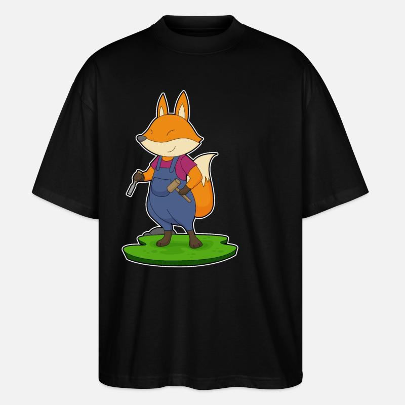 Ciseau marteau Fox Craftsman - T-shirt bio Blaster 2.0 coupe oversize Stanley/Stella Unisexe - noir
