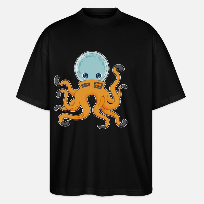 Espace des astronautes Octopus - T-shirt bio Blaster 2.0 coupe oversize Stanley/Stella Unisexe - noir