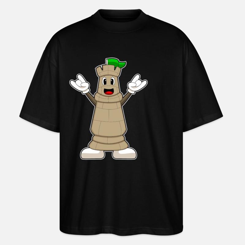 Pièce d’échecs Tour d’échecs - T-shirt bio Blaster 2.0 coupe oversize Stanley/Stella Unisexe - noir