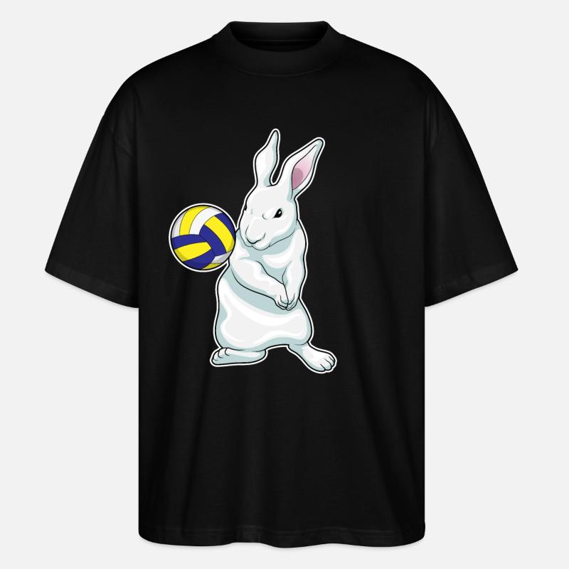 Volley-ball de lapin - T-shirt bio Blaster 2.0 coupe oversize Stanley/Stella Unisexe - noir