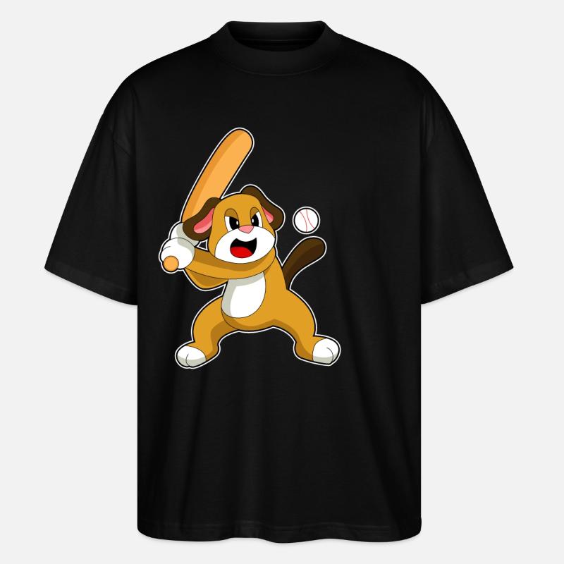 Chien Baseball Battes - T-shirt bio Blaster 2.0 coupe oversize Stanley/Stella Unisexe - noir