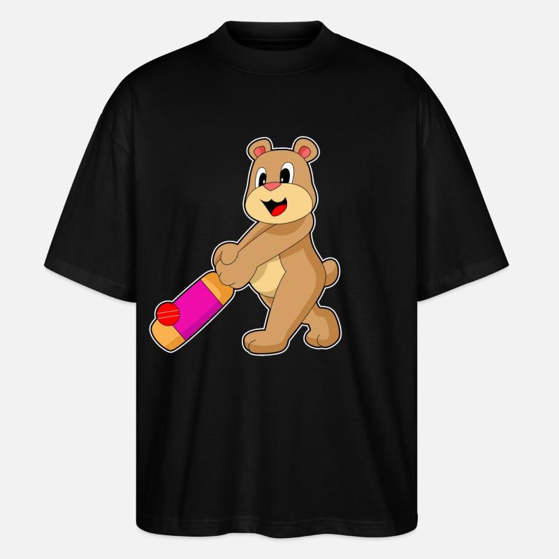 Ours Cricket Battes de cricket - T-shirt bio Blaster 2.0 coupe oversize Stanley/Stella Unisexe - noir