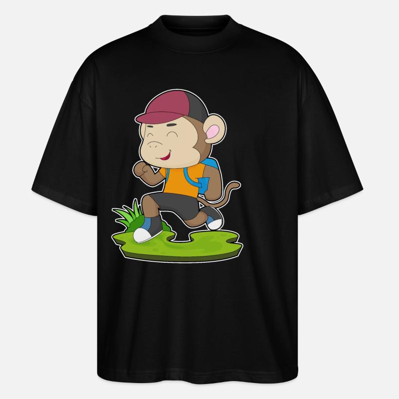 Monkey Wanderer Backpack - Stanley/Stella Oversized Unisex Organic T-shirt Blaster 2.0 - black