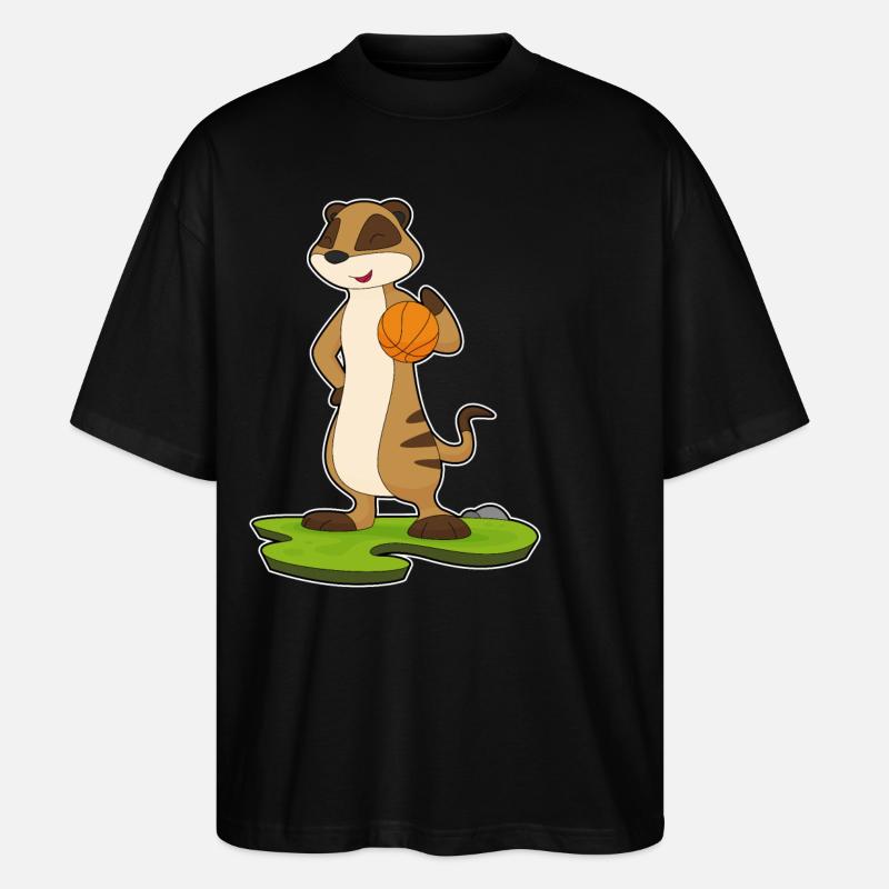 Suricate Basketteur Basketteur Basket-ball - T-shirt bio Blaster 2.0 coupe oversize Stanley/Stella Unisexe - noir