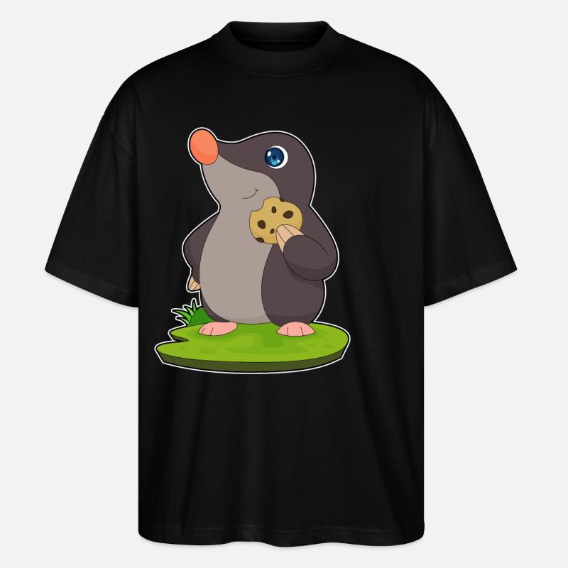 Mole biscuit - Stanley/Stella Oversized Unisex Organic T-shirt Blaster 2.0 - black