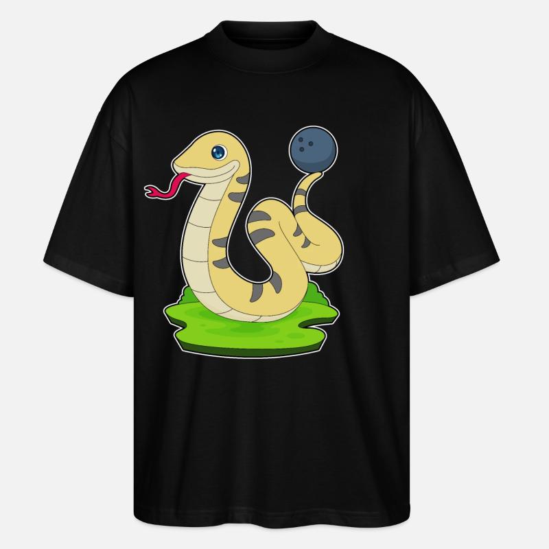Snake Bowling Bowling Ball - Stanley/Stella Oversized Unisex Organic T-shirt Blaster 2.0 - black