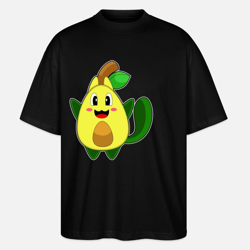 Katze Avocado - Stanley/Stella Oversized Unisex Bio T-Shirt Blaster 2.0 - Schwarz