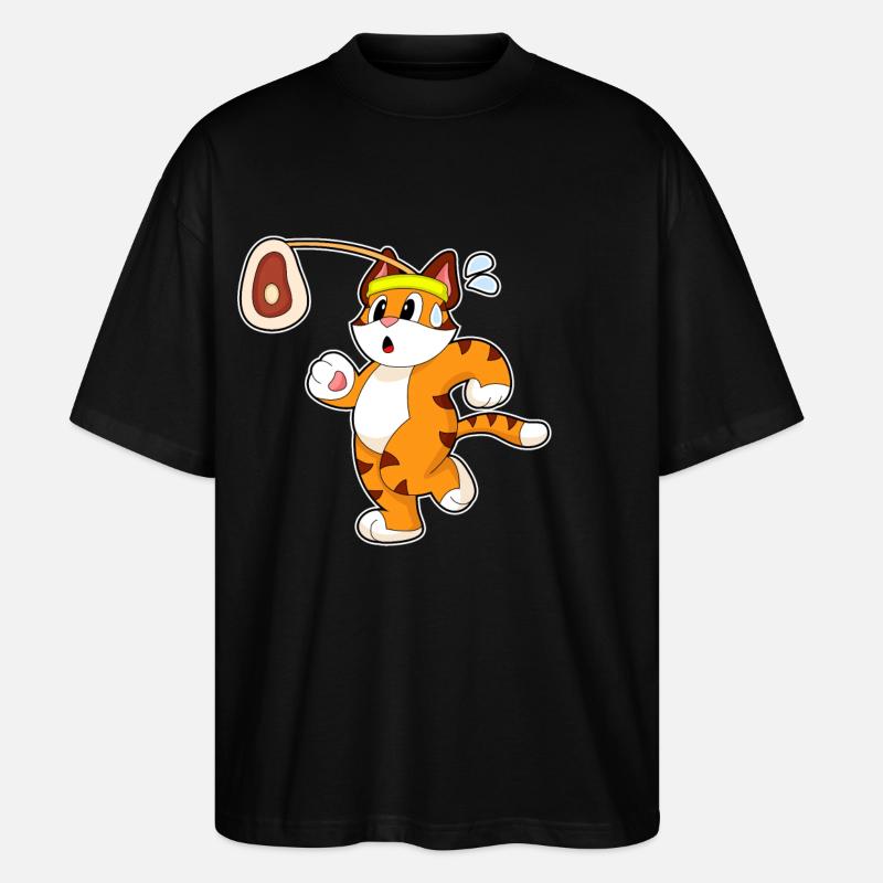 Tiger Fleisch - Stanley/Stella Oversized Unisex Bio T-Shirt Blaster 2.0 - Schwarz
