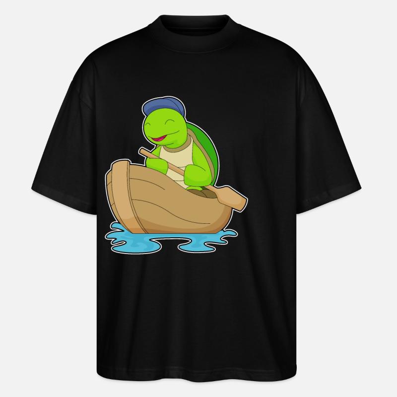 Turtle Boat Paddle - Stanley/Stella Oversized Unisex Organic T-shirt Blaster 2.0 - black