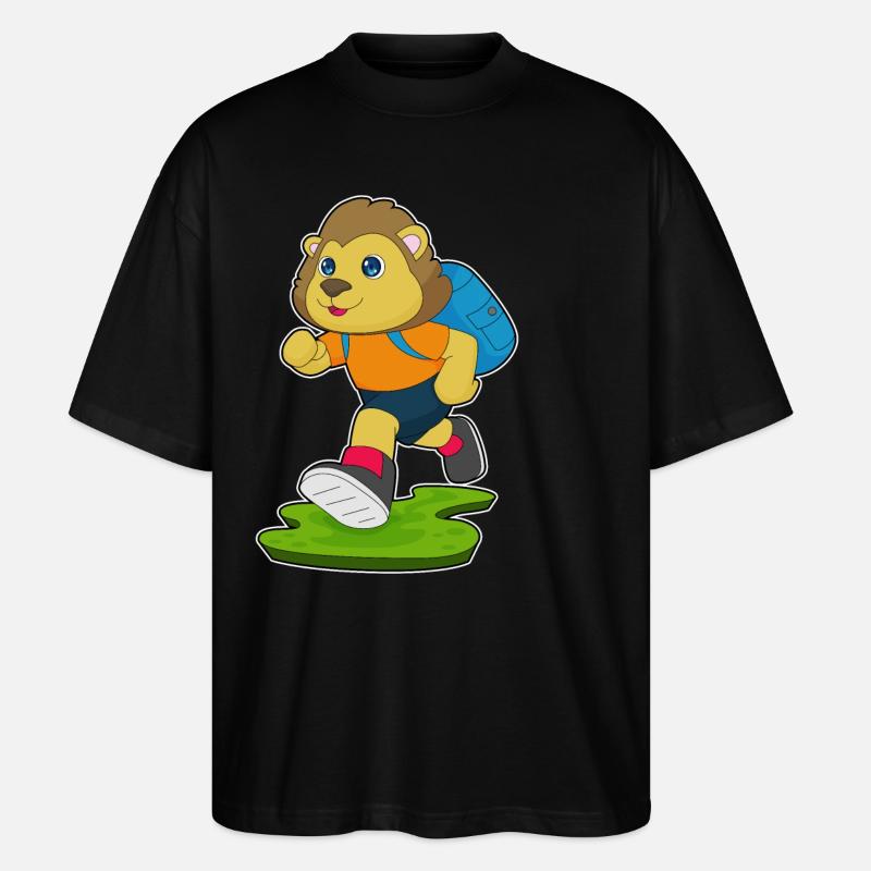 Lion Hiker Backpack - Stanley/Stella Oversized Unisex Organic T-shirt Blaster 2.0 - black