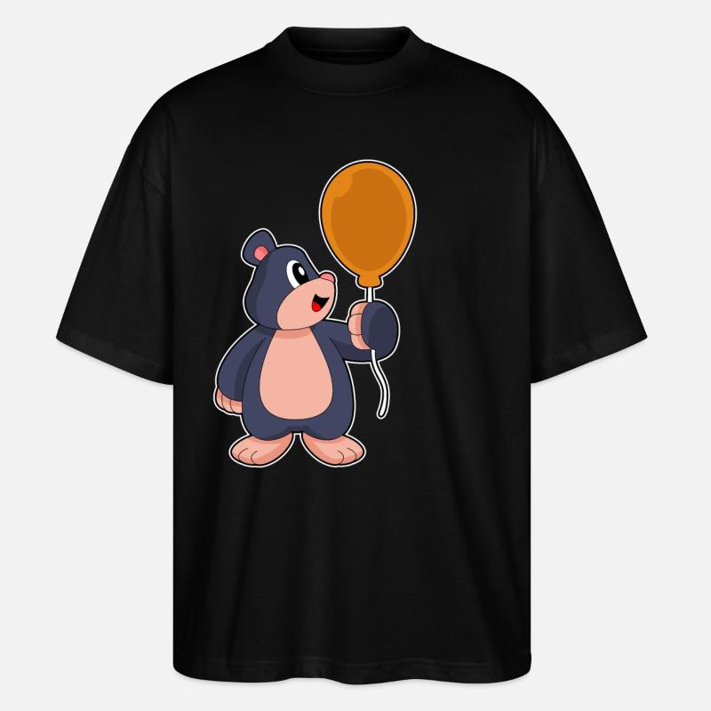 Maulwurf Luftballon - Stanley/Stella Oversized Unisex Bio T-Shirt Blaster 2.0 - Schwarz