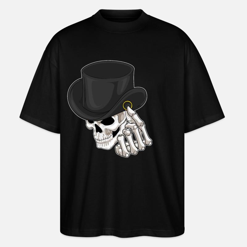 Skull Groom Wedding Ring - Stanley/Stella Oversized Unisex Organic T-shirt Blaster 2.0 - black