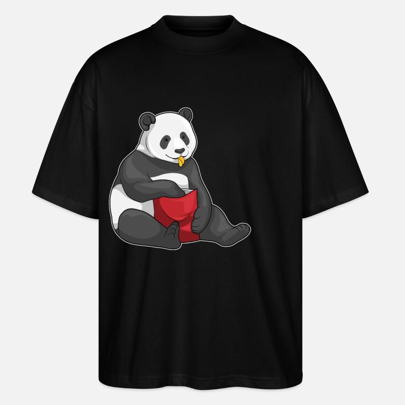 Panda Chips Chip Bag - Stanley/Stella Oversized Unisex Organic T-shirt Blaster 2.0 - black