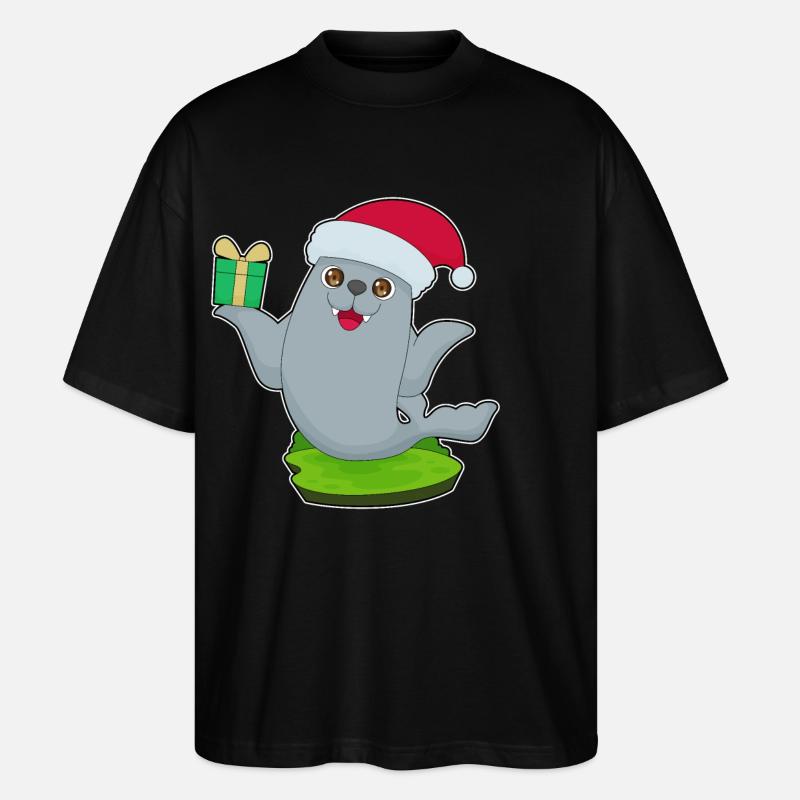 Seal Christmas Package - Stanley/Stella Oversized Unisex Organic T-shirt Blaster 2.0 - black