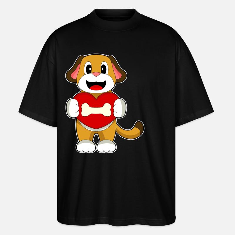Coeur d’os de chien - T-shirt bio Blaster 2.0 coupe oversize Stanley/Stella Unisexe - noir