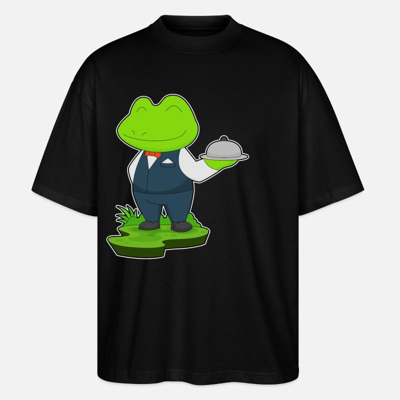 Frosch Kellner Servierplatte - Stanley/Stella Oversized Unisex Bio T-Shirt Blaster 2.0 - Schwarz