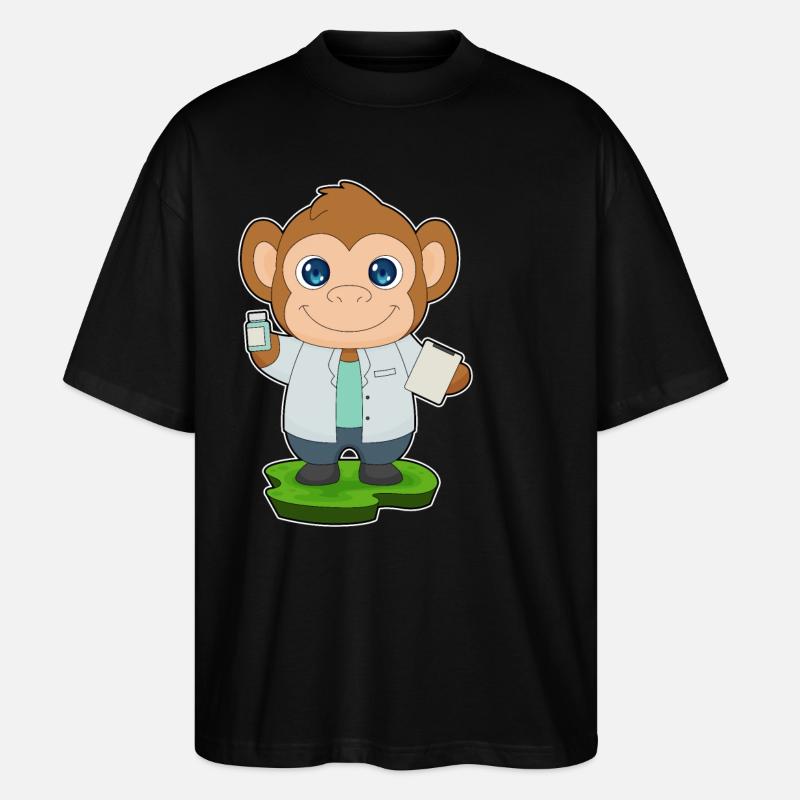 Médecine du médecin singe - T-shirt bio Blaster 2.0 coupe oversize Stanley/Stella Unisexe - noir