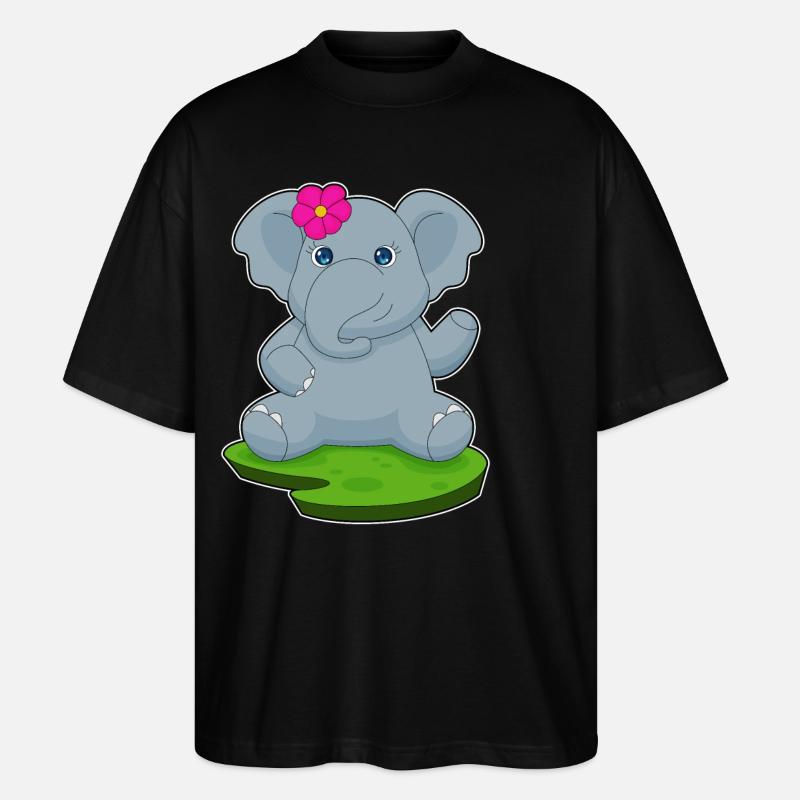 Fleur d’éléphant - T-shirt bio Blaster 2.0 coupe oversize Stanley/Stella Unisexe - noir