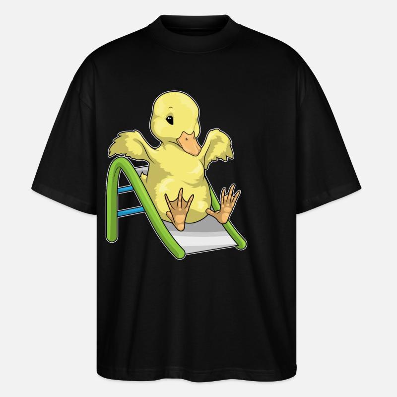 Toboggan de canard - T-shirt bio Blaster 2.0 coupe oversize Stanley/Stella Unisexe - noir
