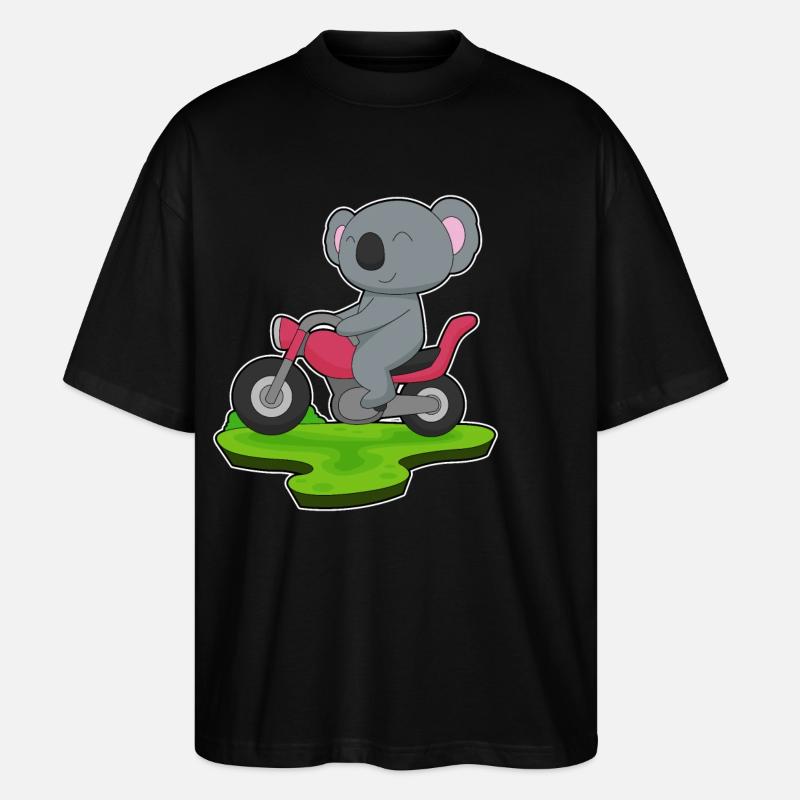 Koala Motorrad - Stanley/Stella Oversized Unisex Bio T-Shirt Blaster 2.0 - Schwarz