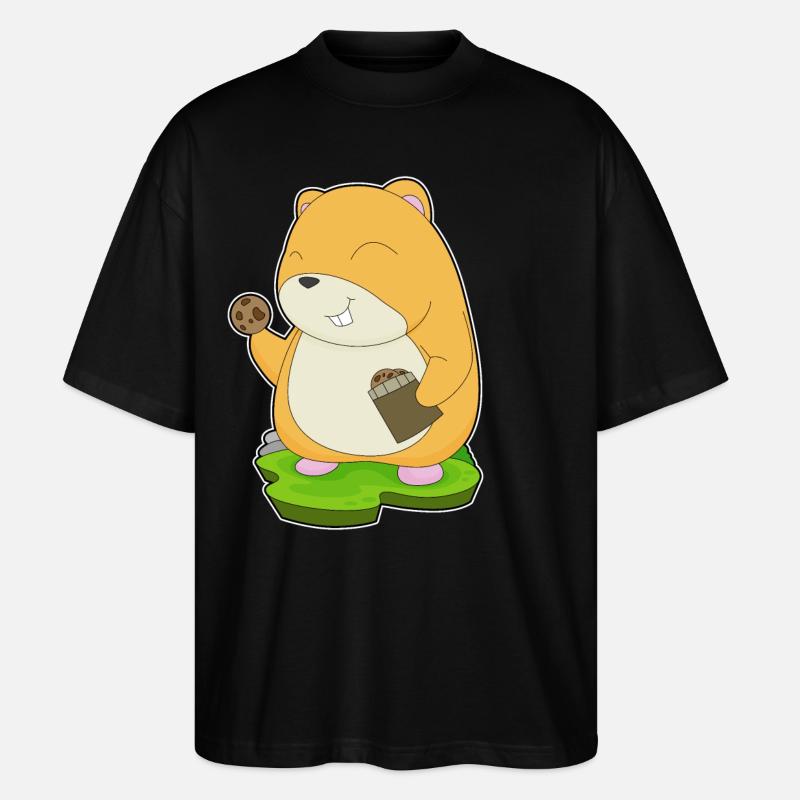Biscuits pour hamsters - T-shirt bio Blaster 2.0 coupe oversize Stanley/Stella Unisexe - noir