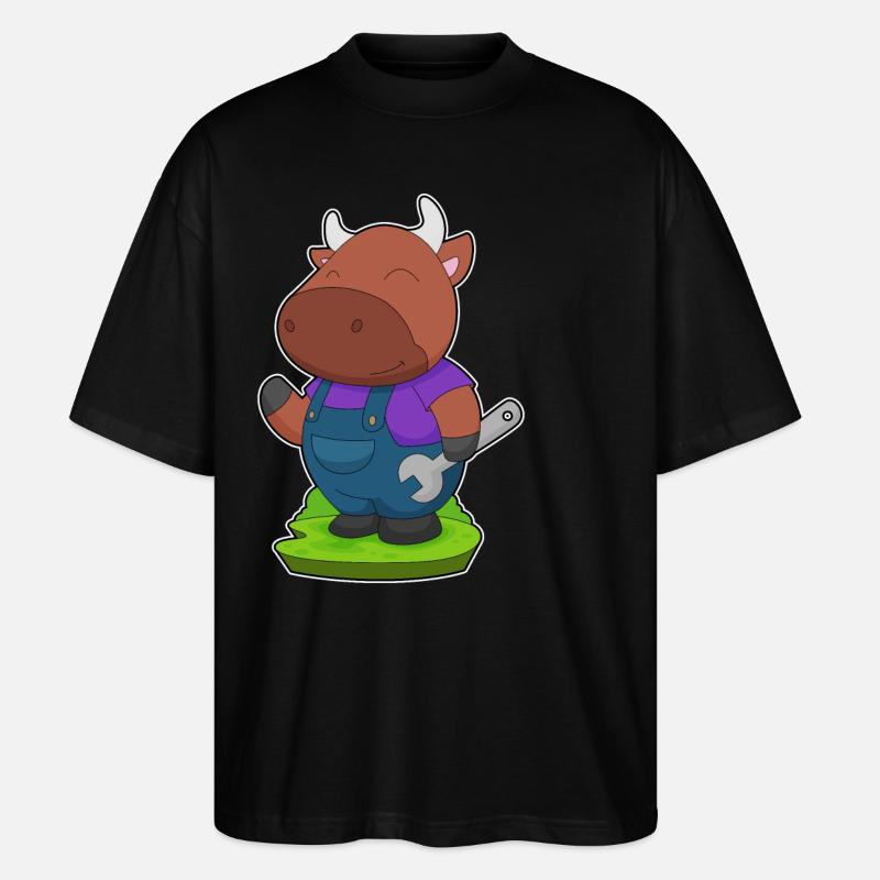Clé artisanale Taurus - T-shirt bio Blaster 2.0 coupe oversize Stanley/Stella Unisexe - noir